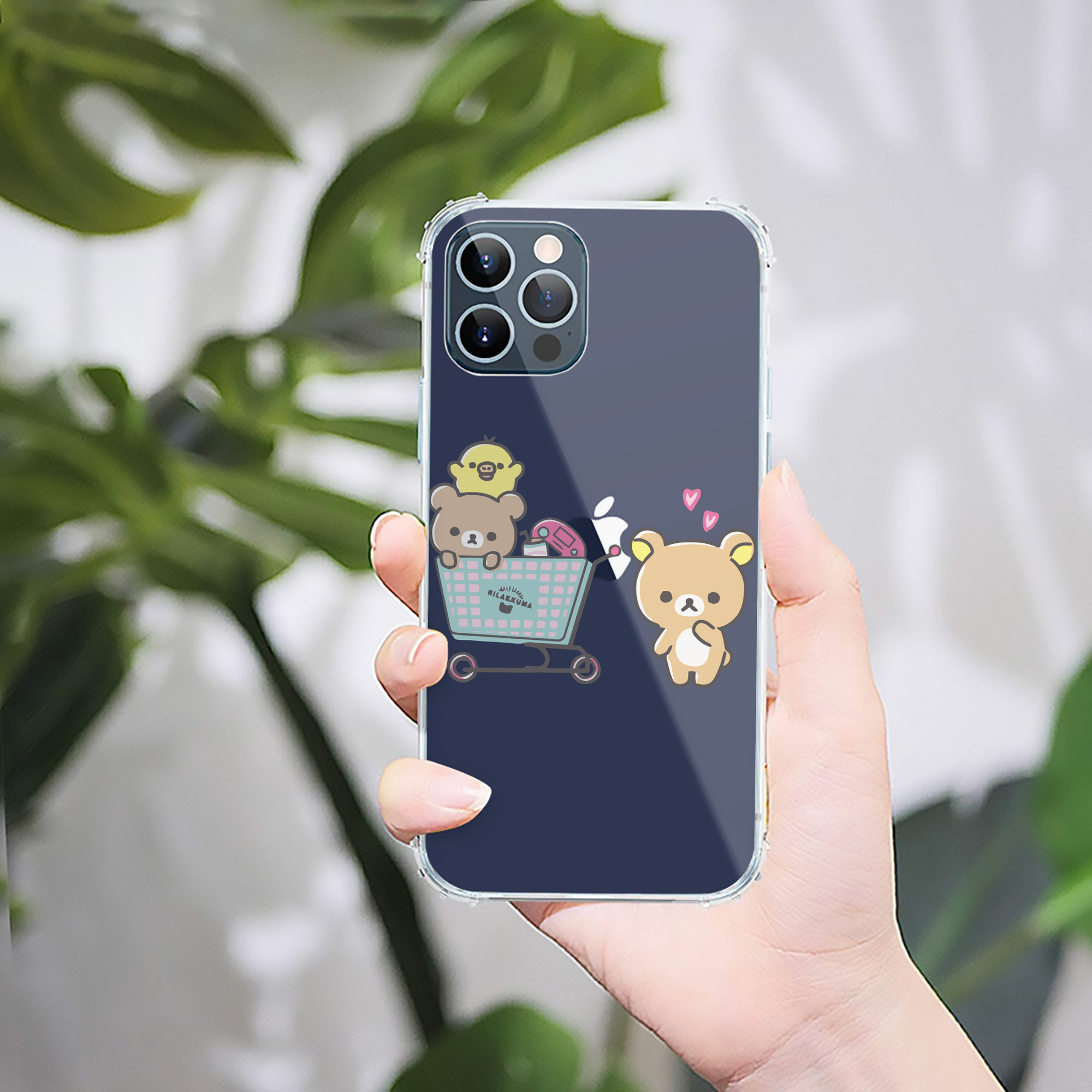 （画像用） リラックマ リラックマ キイロイトリ Rilakkuma Korilakkuma Kiiroitori 【iPhone 12シリーズ対応】透明スマホケース（クリアソフトケース）